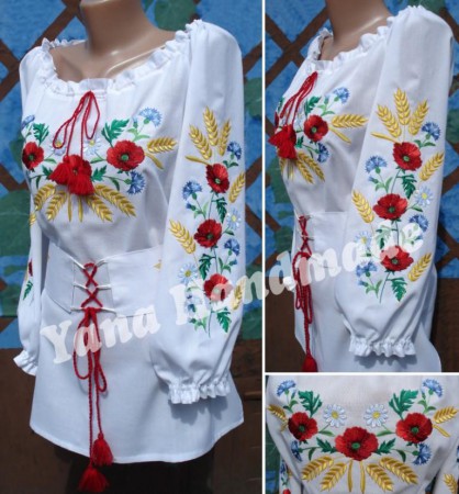 Вишиванка жіноча - Польові квіти